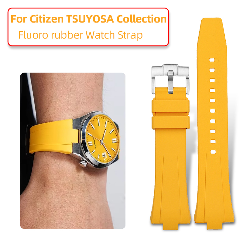 Citizen Watch Tsuyosa - 9x26mm FKM Fluoro Rubber Strap Convex