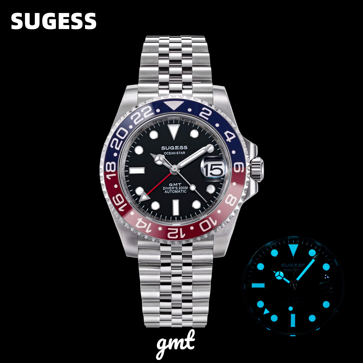 Rolex Watch Submariner - Sugess GMT Diving Watch of Men
