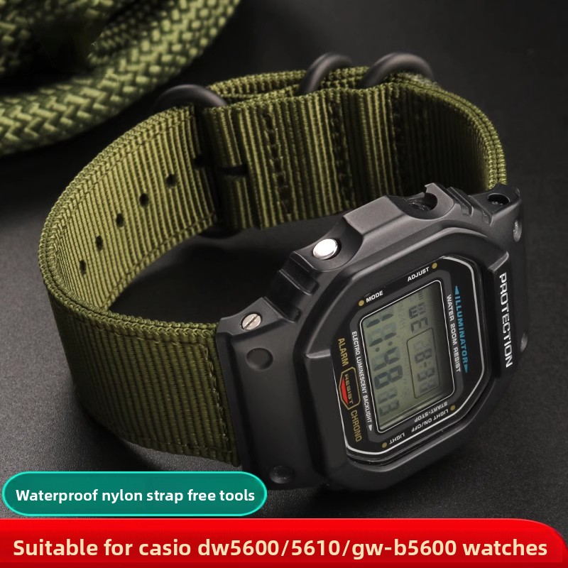 Casio Watch G-Shock Dw-5600 - Nylon Watch Strap For Casio G-Shock