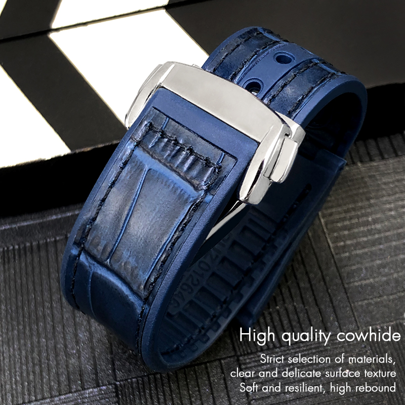 Concave Rubber Cowhide Watchba - Omega Watch Constellation ulasan dan harga