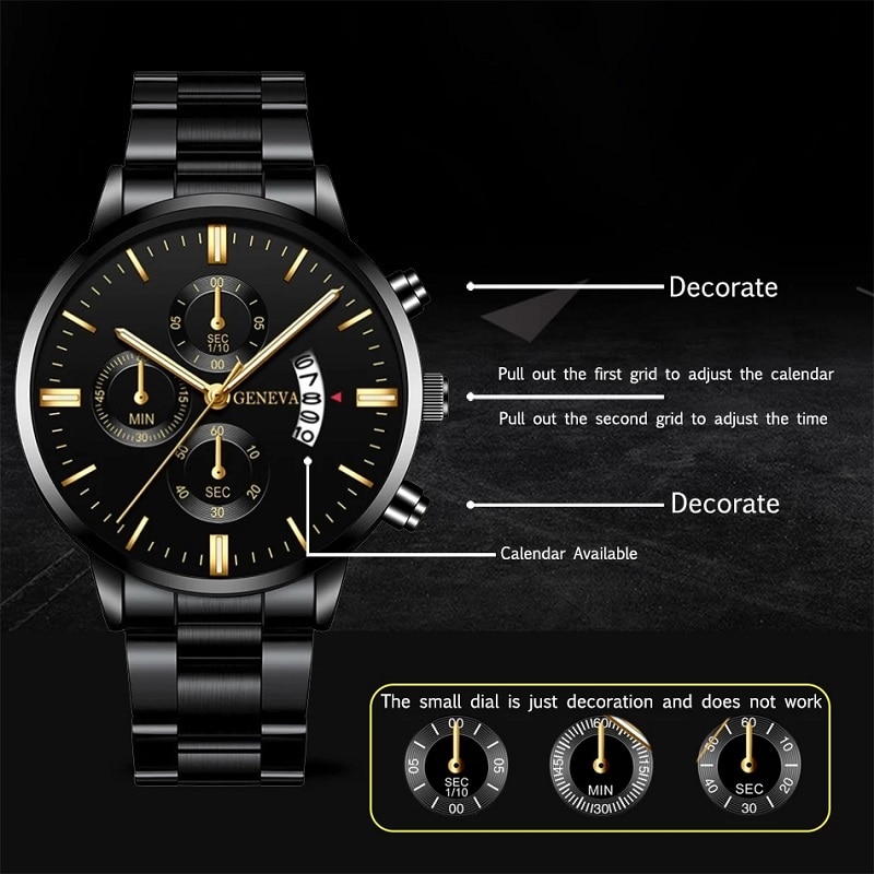 Fashion Men Black Stainless St - Seiko Watch 5 Sports ulasan dan harga