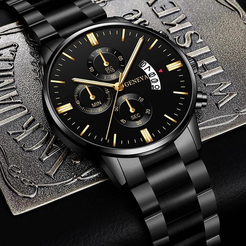 Fashion Men Black Stainless St - Seiko Watch 5 Sports ulasan dan harga