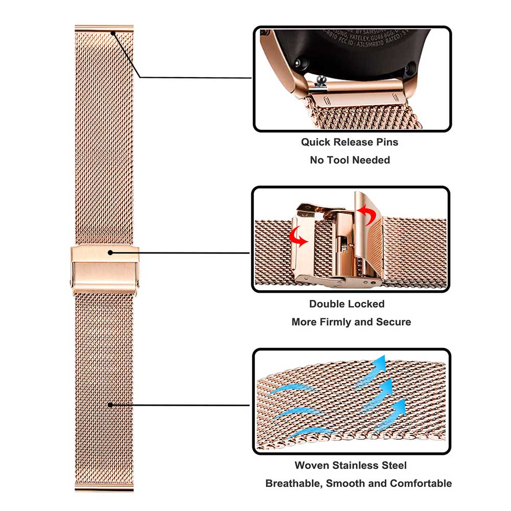 Metal Strap For Samsung Galaxy - Mesh Strap Metal ulasan dan harga