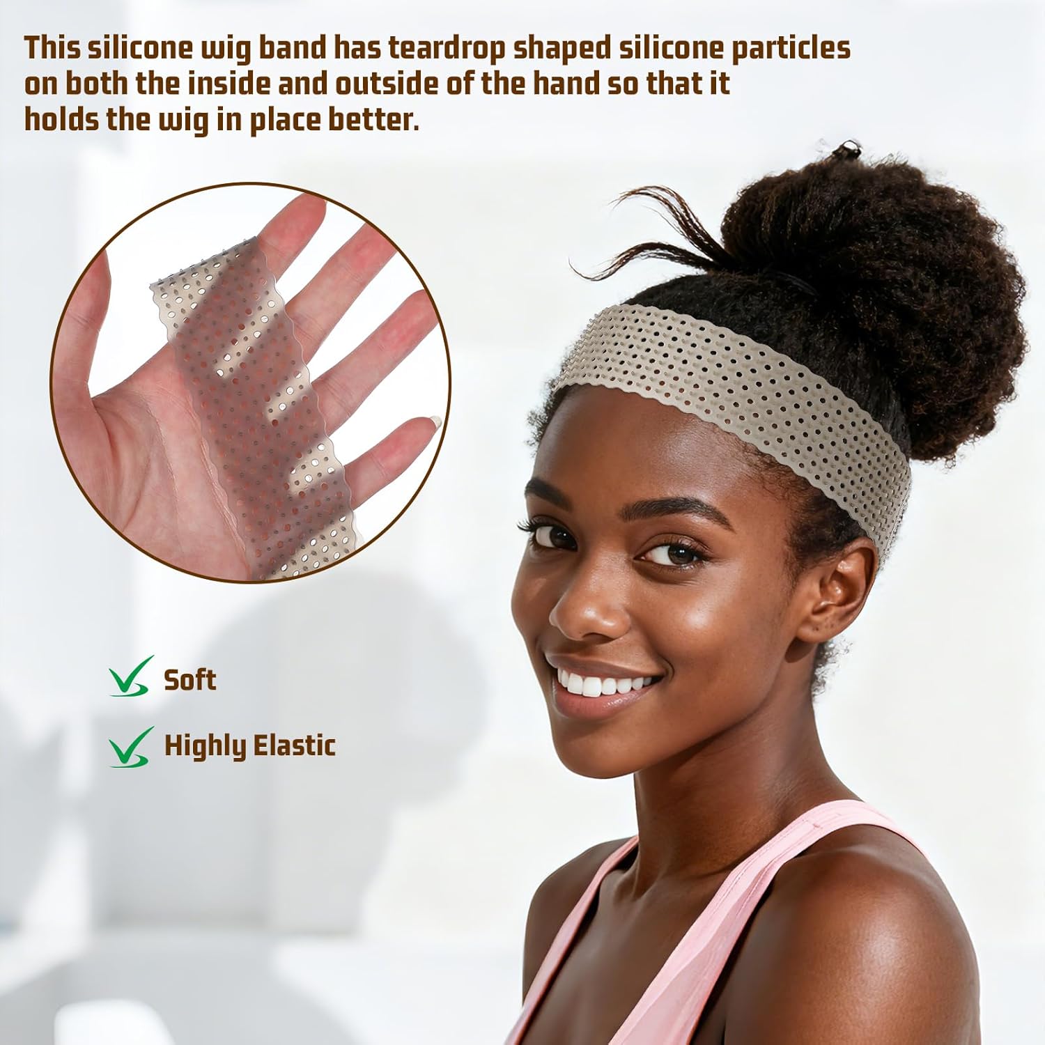 new breathable Wig Grip Band N - Silicone Band Women ulasan dan harga