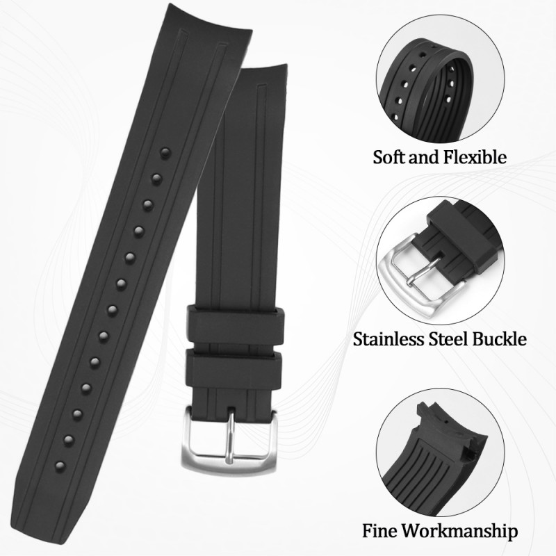 22mm Curved End Silicone Watch - Citizen Watch Promaster ulasan dan harga