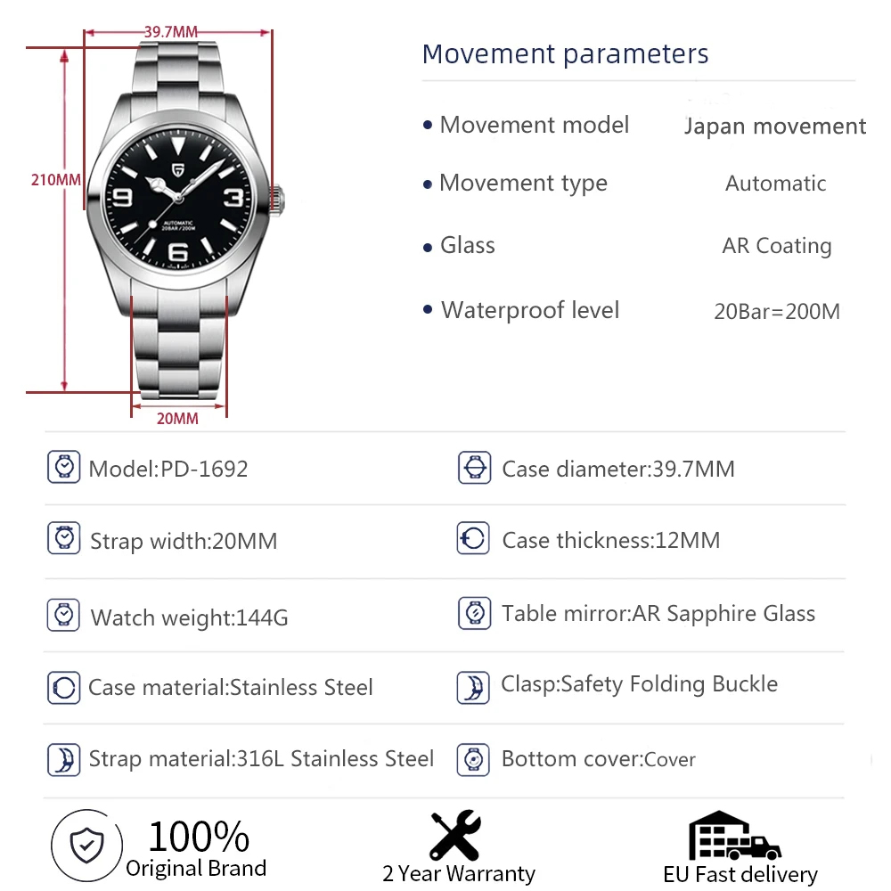 2025 New PAGANI DESIGN 40MM Me - Seiko Watch Presage ulasan dan harga