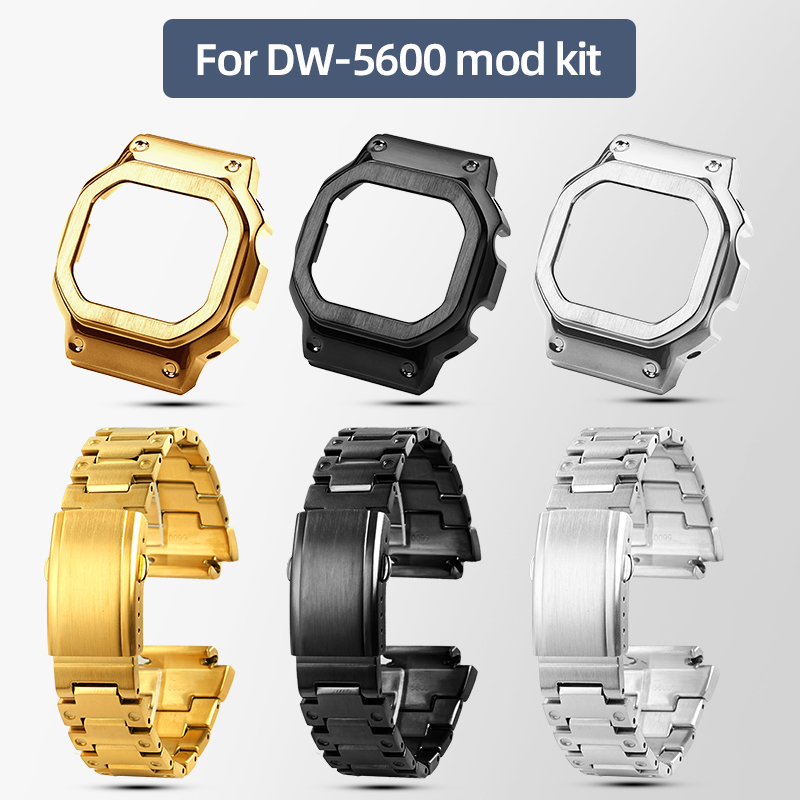 Metal Watch Case Strap Mod Kit - Casio Watch G-Shock Dw-5600 ulasan dan harga