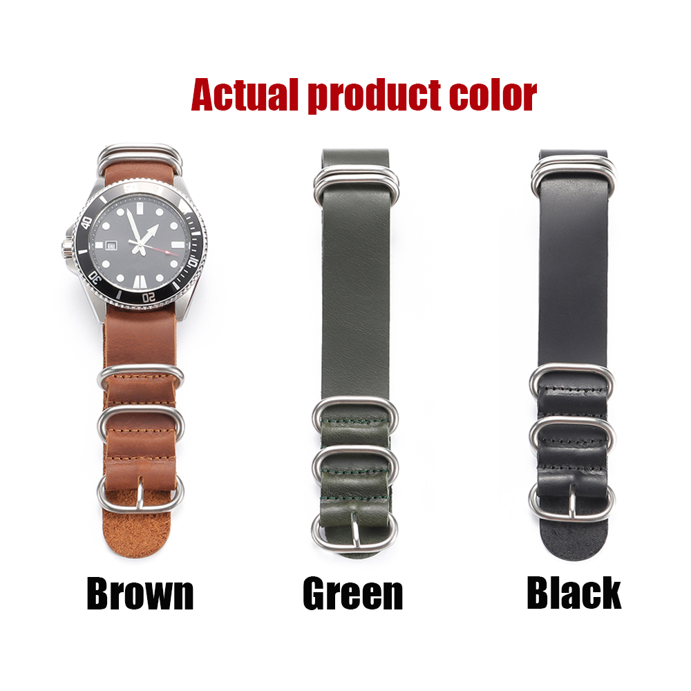 Vintage Genuine Leather Watch  - Nato Strap Nylon ulasan dan harga