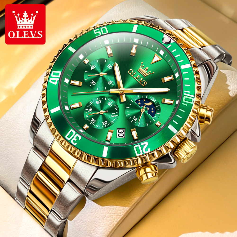 OLEVS 2870 Men's Watches Moon  - Rolex Watch Submariner ulasan dan harga