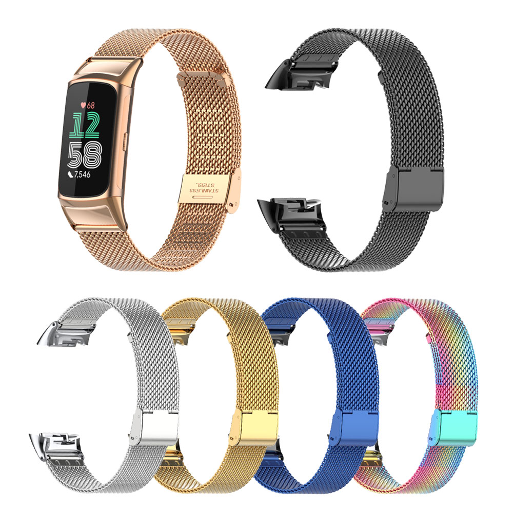 Suitable for Fitbit Charge 5/6 - Mesh Strap Metal ulasan dan harga