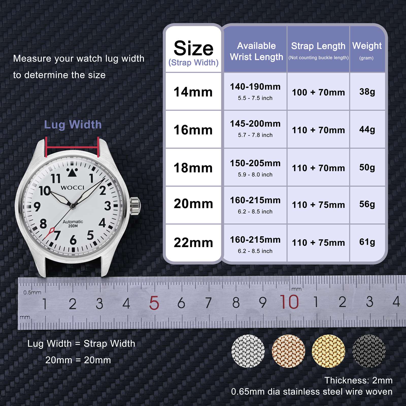 WOCCI Elite Metal Watch Band,  - Mesh Strap Metal ulasan dan harga