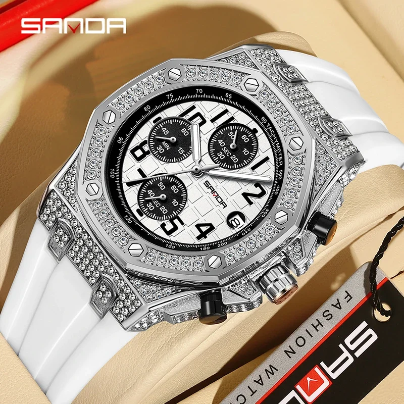 SANDA 7026 Men's Quartz Watch  - Tropic Strap Vintage ulasan dan harga