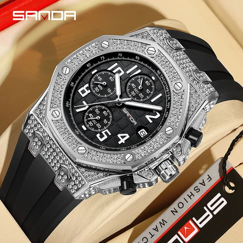 SANDA 7026 Men's Quartz Watch  - Tropic Strap Vintage ulasan dan harga