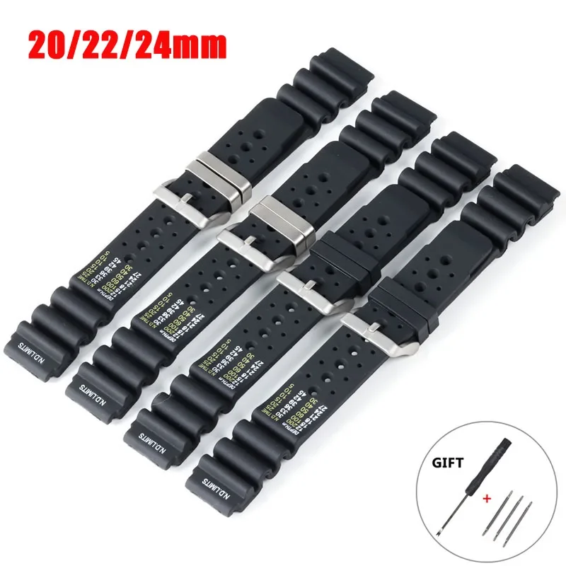 Diving Silicone Strap for Seik - Citizen Watch Promaster ulasan dan harga