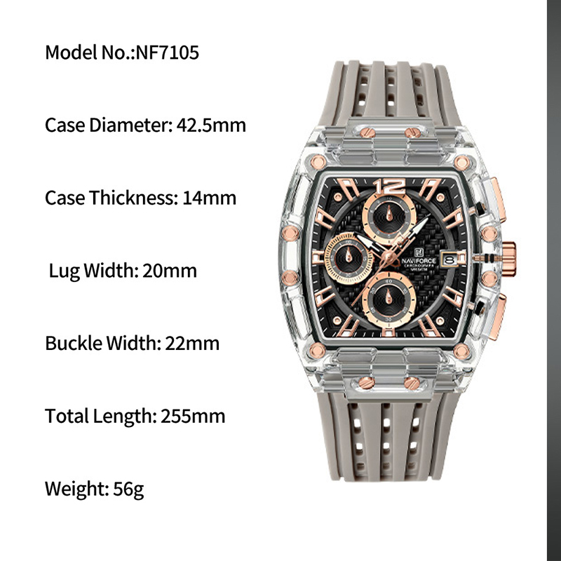 New NAVIFORCE Men's Quartz Mul - Rolex Watch Datejust ulasan dan harga