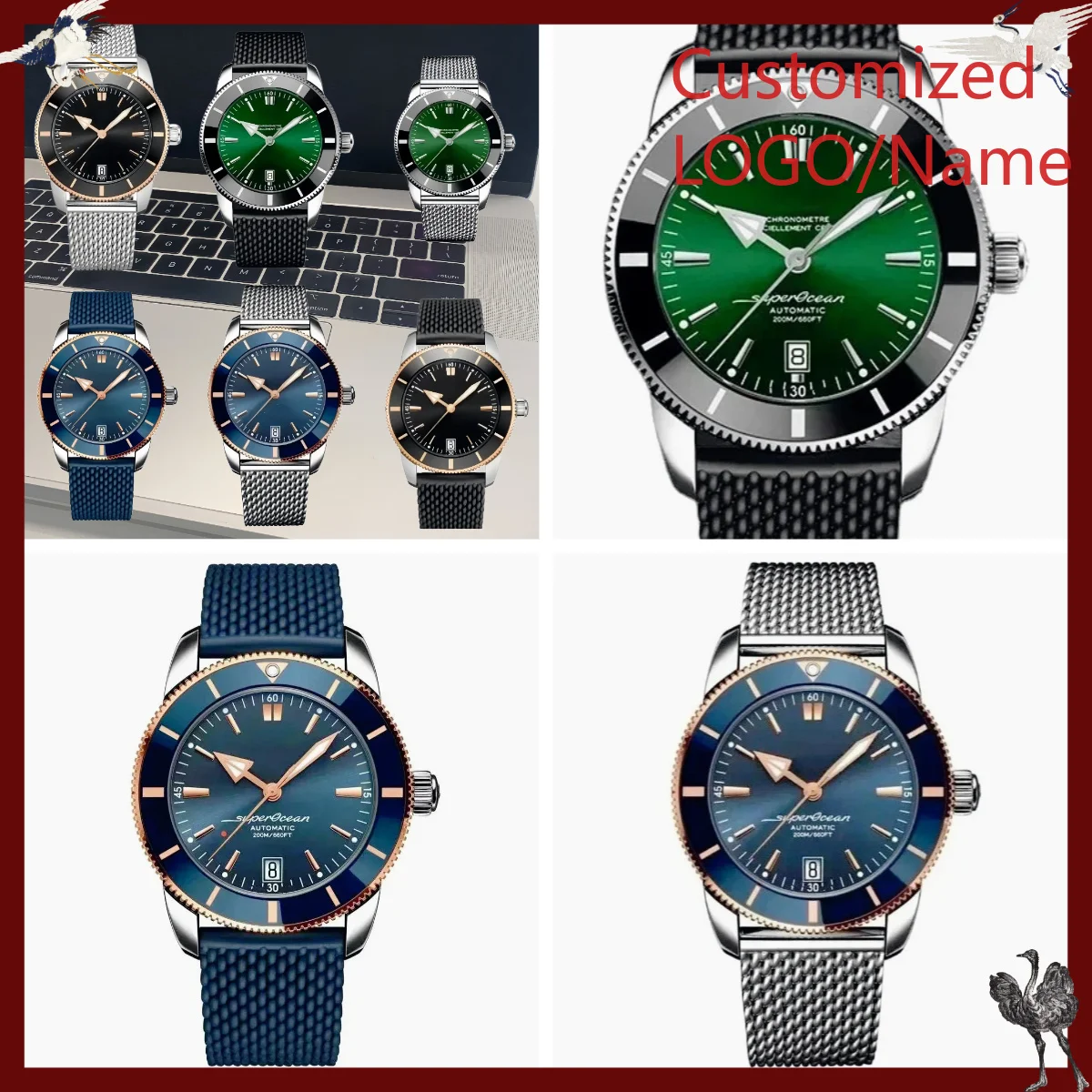 A1212 Store Customized Watches - Stainless Bracelet Diver ulasan dan harga