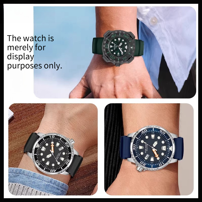 Convex-edge silicone watch str - Citizen Watch Promaster ulasan dan harga