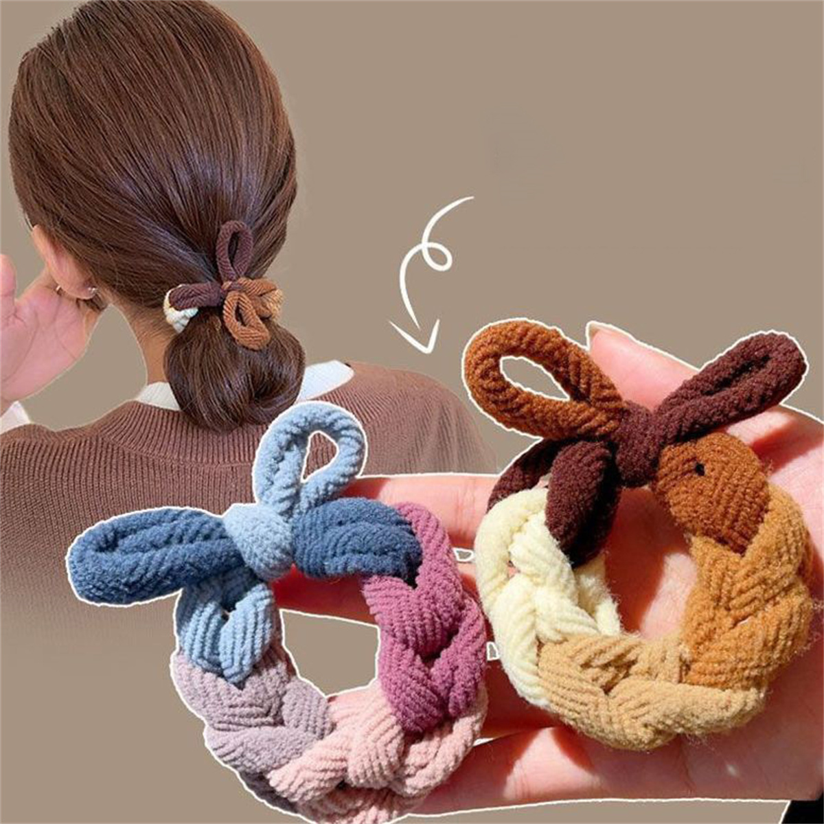 Colorful Hand-Woven Hair Rope  - Silicone Band Women ulasan dan harga